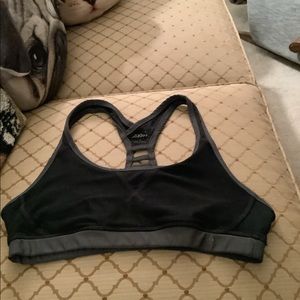 Sports bra black and gray medium stretchy 🧘‍♂️ Great to hit the gym